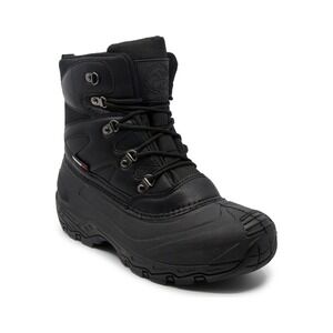 Polar Range Mens Snow Boots Waterproof Winter Hiking Work Boots Black